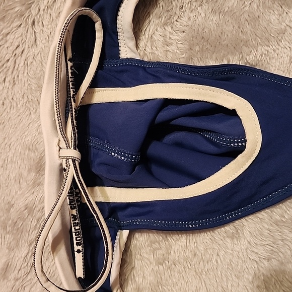 Andrew Christian Navy and White Swim Trunks. - Picture 6 of 6